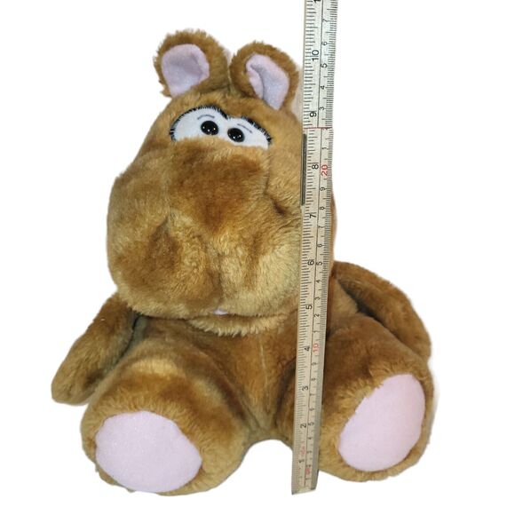 Vintage Animal Fair‎ Inc Plush Hippo Sitting Brown Stuffed Animal #9609A 10" - Picture 10 of 10